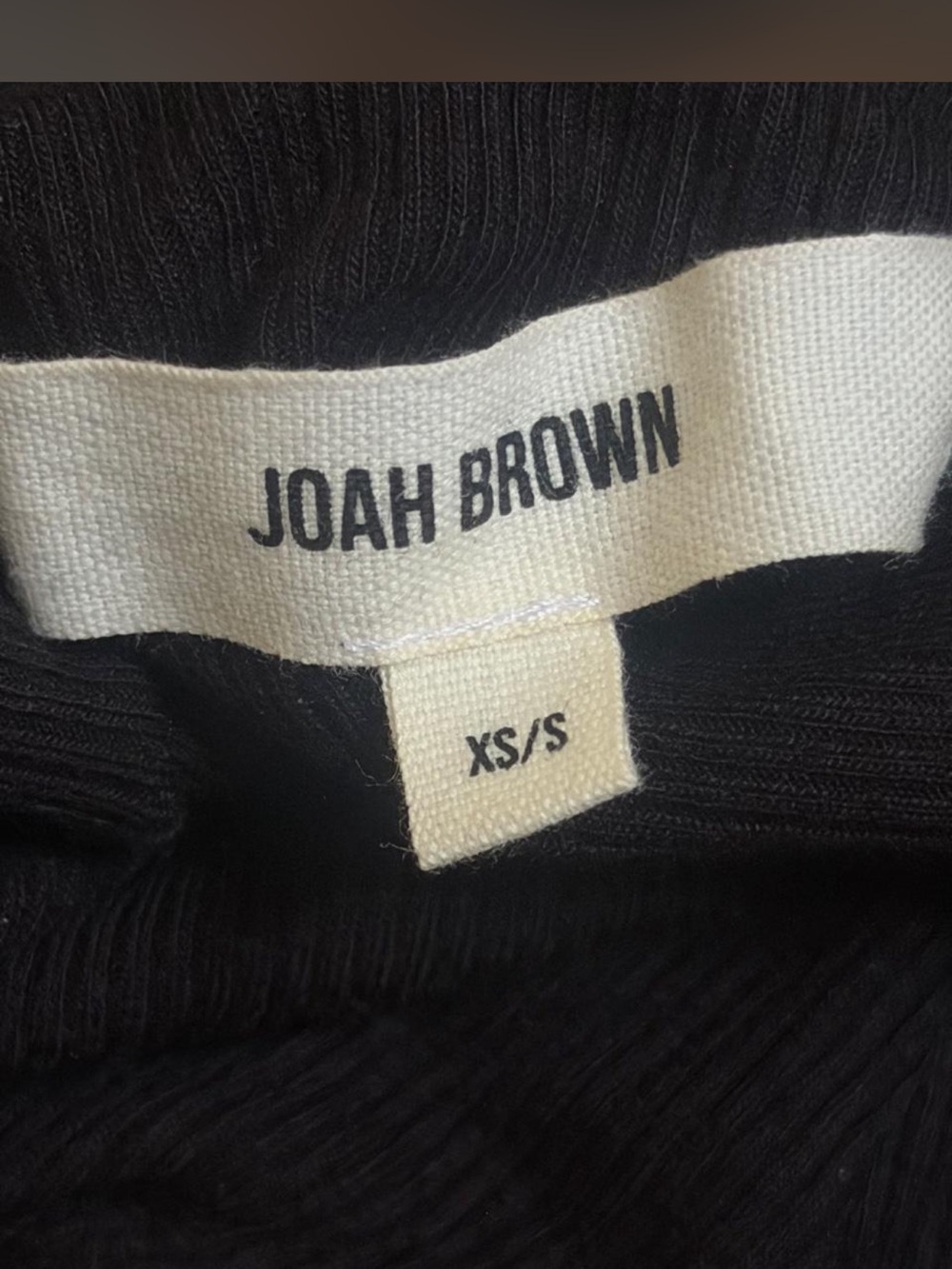 Joah Brown Black Ribbed Spaghetti Strap Cami - Picture 2 of 3